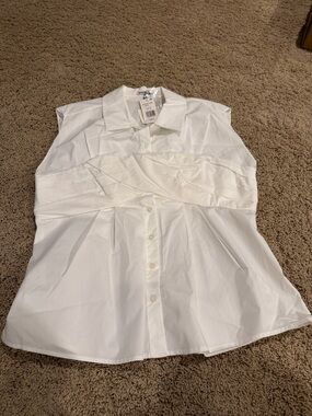 Simkhai White Button Down shirt